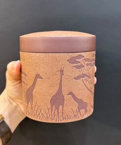 Hũ đựng trà tử sa nguyên khoáng đất cũ thủ công dáng đứng cao cấp đựng trà thơm