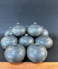 Lọ đựng trà mini cỡ nhỏ tử sa nê hưng thủ công đẹp HT60