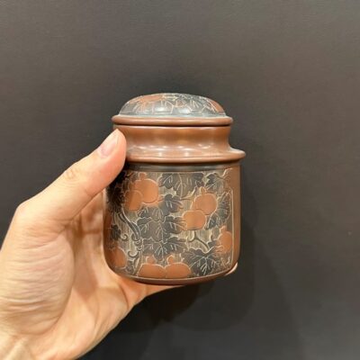 Lọ trà tử sa nê hưng hỏa biến cỡ nhỏ thủ công hồ lô đẹp HT62