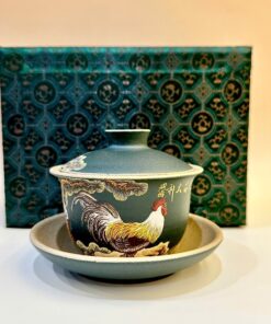 Chén khải tử sa đất cũ nguyên khoáng hình gà làm chén khải đẹp 180ml AS39