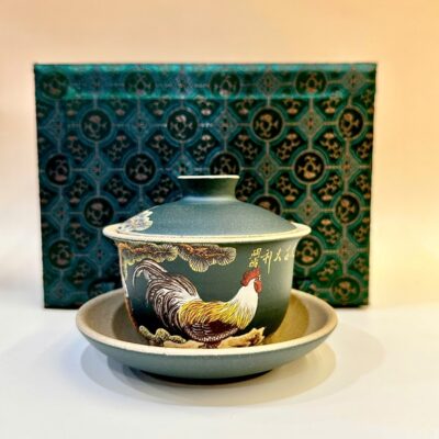 Chén khải tử sa đất cũ nguyên khoáng hình gà làm chén khải đẹp 180ml AS39