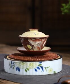 Chén khải tử sa nguyên khoáng đất cũ hình sen làm tiềm pha trà ngon 180ml AS37.