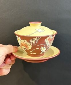 Chén khải tử sa nguyên khoáng đất cũ hình sen làm tiềm pha trà ngon 180ml AS37