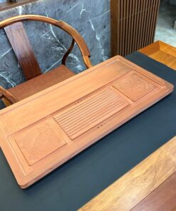 Khay trà gốm tử sa nê hưng hỏa biến đỏ dáng chữ nhật cỡ to 81x41cm KNH15