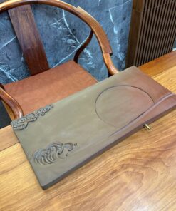 Khay trà gốm nê hưng hỏa biến để ấm chén đẹp dáng chữ nhật 60x28cm KNH06