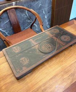 Khay trà tử sa nê hưng hỏa biến bày ấm chén đẹp cỡ to 81x39cm KNH15