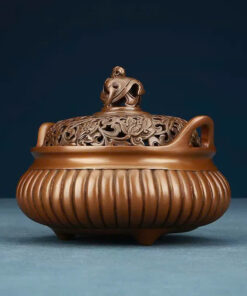 Lư trầm hương bằng đồng nguyên chất xông trầm hương thơm LD58