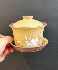 Tiềm trà tử sa nguyên khoáng đất cũ làm chén khải pha trà hình thỏ 200ml AS36