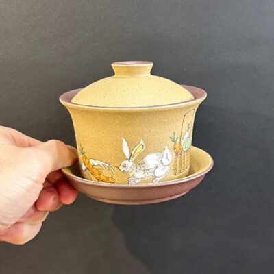 Tiềm trà tử sa nguyên khoáng đất cũ làm chén khải pha trà hình thỏ 200ml AS36