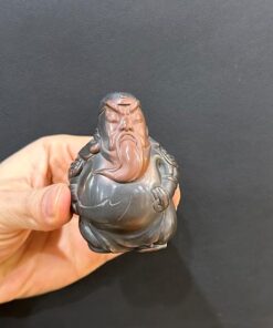 Tượng gốm mini quan công nhỏ tử sa nê hưng thủ công đẹp TS31