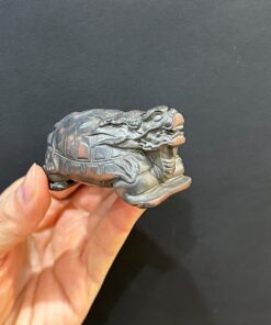 Tượng long quy cỡ nhỏ gốm nê hưng hỏa biến bầy bàn trà đẹp TS46