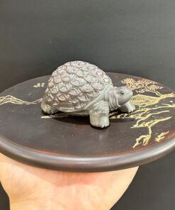 Tượng rùa mini gốm tử sa nê hưng thủ công cỡ nhỏ bày bàn trà đẹp TS33