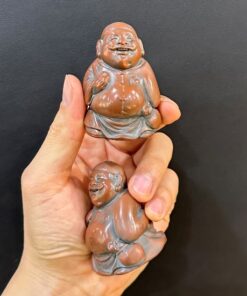 Tượng thần tài mini cỡ nhỏ gốm nê hưng thủ công bày bàn trà đẹp TS39