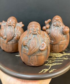 Tượng tử sa nê hưng tam đa phúc lộc thọ bày bàn trà đẹp TS30