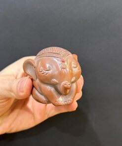 Tượng voi mini gốm nê hưng thủ công cỡ nhỏ bày bàn trà đẹp TS34