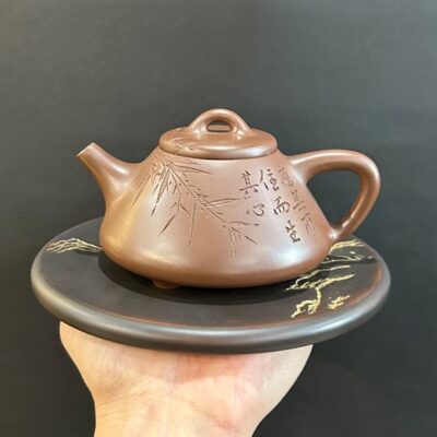 Ấm tử sa nguyên khoáng đất cũ nghi hưng thạch biều trúc 240ml ATS270