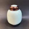 Lọ đựng trà sứ cảnh đức men lam nắp xoáy kín bảo quản trà tốt 700ml HT51