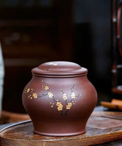 Hũ tử sa đất cũ Nghi Hưng đáy tào thanh Mai vàng 800ml HT69
