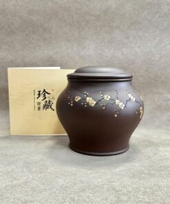 Hũ đựng trà tử sa nguyên khoáng đất cũ đáy tào thanh thủ công đẹp 800ml bảo quản trà thơm.