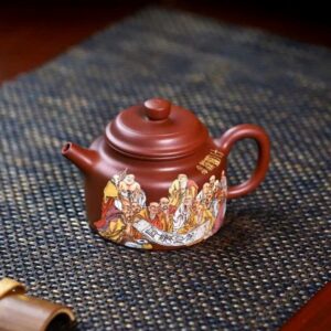 Ấm trà tử sa cao cấp nguyên khoáng đất cũ đức trung thập bát la hán 270ml ATS333.