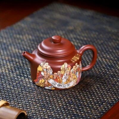 Ấm trà tử sa cao cấp nguyên khoáng đất cũ đức trung thập bát la hán 270ml ATS333.