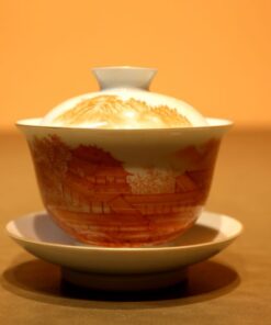 Chén khải  sứ cảnh đức  vẽ sơn thủy và kiến trúc cổ trung hoa200ml AS29