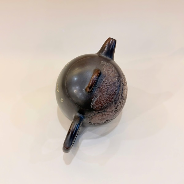 Ấm nê hưng dáng tần quyền nghệ nhân khắc rồng cuộn 250ml AKC185 - Ảnh 3