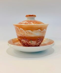 Chén khải cao cấp sứ phấn thái cảnh đức vẽ tay sơn thủy dạng tiềm pha trà 160ml AS71 160ml AS71