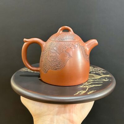Ấm nê hưng cao cấp dáng tần quyền khắc chim đẹp pha trà ngon 250ml AKC298