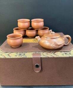 Bộ ấm chén đẹp cao cấp pha trà ngon gốm nê hưng thủ công đẹp gốc cây AT51