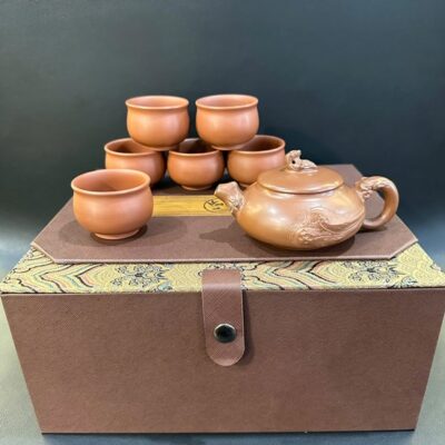 Bộ ấm chén đẹp cao cấp pha trà ngon gốm nê hưng thủ công đẹp gốc cây AT51