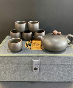 Bộ ấm trà cao cấp có hộp sang trọng gốm nê hưng hỏa biến đẹp AT31