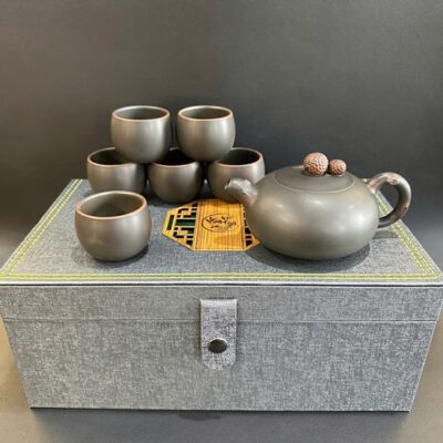 Bộ ấm trà cao cấp có hộp sang trọng gốm nê hưng hỏa biến đẹp AT31