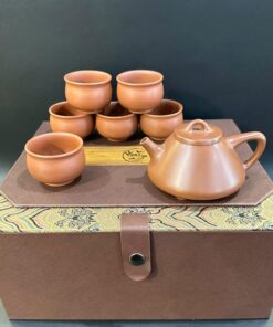Bộ ấm trà cao cấp dáng thạch biều gốm nê hưng thủ công đẹp pha trà ngon AT45