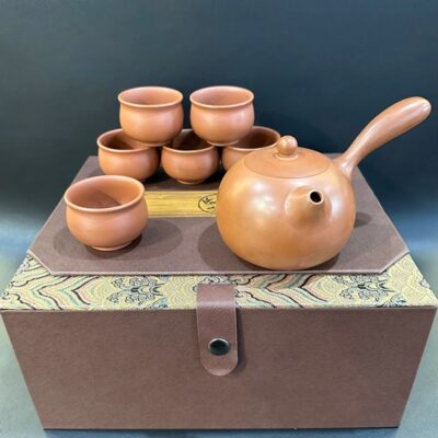 Bộ ấm trà cao cấp gốm nê hưng dáng đường vũ quai ngang đẹp pha trà ngon AT44