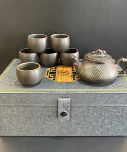Bộ ấm trà song tuyết trúc cổ cao cấp kèm 6 ly uống trà đẹp AT18