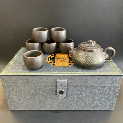 Bộ ấm trà song tuyết trúc cổ cao cấp kèm 6 ly uống trà đẹp AT18