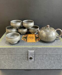 Bộ ấm trà tây thi cao cấp bát nhã kinh gốm nê hưng thủ công đẹp AT38