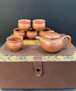 Bộ ấm trà tử sa cao cấp gốm nê hưng dáng phỏng cổ đẹp pha trà ngon AT42