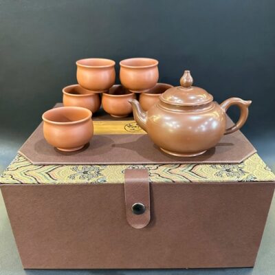 Bộ ấm trà tử sa cao cấp gốm nê hưng dáng tiêu anh pha trà ngon đẹp AT41