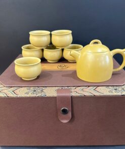 Bộ ấm trà tử sa cao cấp gốm nê hưng pha trà ngon dáng tần quyền đẹp AT63