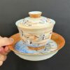 Chén khải cao cấp sứ cảnh đức vẽ tay hạc đẹp làm tiềm pha trà ngon 200ml AS74