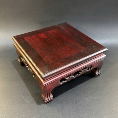 Kỹ gỗ trắc dáng vuông bày đồ trà đẹp làm kỹ 16x16x8cm KG12