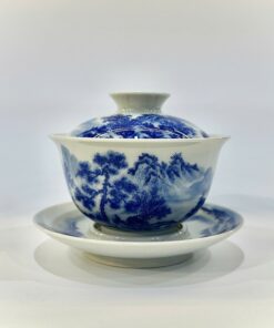 Chén khải cảnh đức sứ thanh hoa vẽ tay thủ công làm tiềm pha trà đẹp 150ml AS14