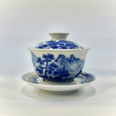 Chén khải cảnh đức sứ thanh hoa vẽ tay thủ công làm tiềm pha trà đẹp 150ml AS14