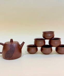 Bộ ấm chén nê hưng cao cấp dáng đức trung khắc hạc đẹp 260ml BAT314