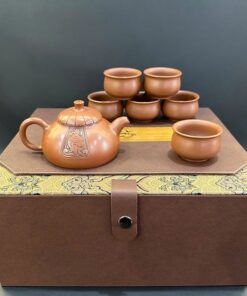 Bộ ấm chén cao cấp gốm nê hưng dáng văn đán đẹp pha trà ngon AT75