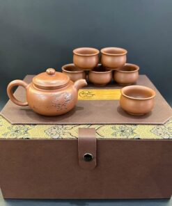 Bộ ấm trà cao cấp gốm nê hưng dáng biển phúc đẹp pha trà ngon AT73
