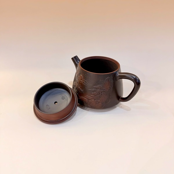 Ấm nê hưng cao cấp hỏa biến dáng thạch biều sơn thủy đẹp 220ml AKC321 - Ảnh 3