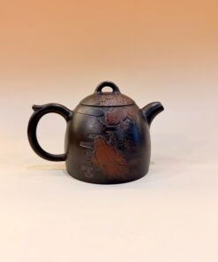 Ấm nê hưng hỏa biến dáng tần quyền khắc cá vàng đẹp 230ml AKC323